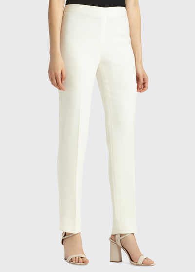 Lafayette 148 Bleecker Slim-leg Pants In Cloud