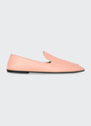 The Row Canal Leather Slip-on Loafers In Flamingo