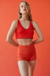 Out From Under Sweet Dreams Fitted Boyshort In Dark Orange