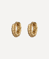 ANNI LU GOLD-PLATED CABLE HOOP EARRINGS