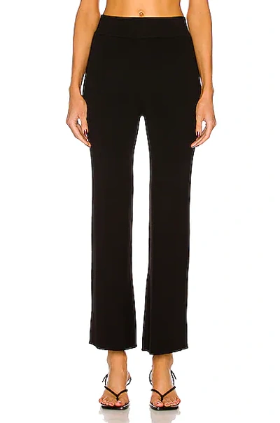 St. Agni Women's Ribbed-knit Flared Pants In Black