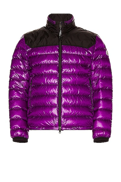 Moncler Purple & Black Down Silvere Jacket