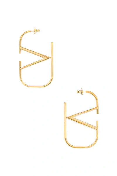 Valentino Garavani V Logo Signature Earrings In Oro