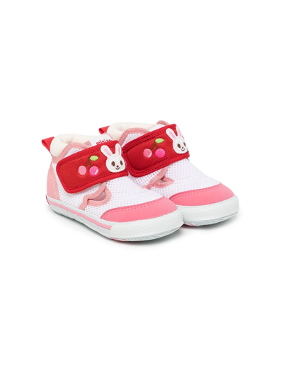 Miki House Kids' Bunny Patch-detail Sneakers In Pink