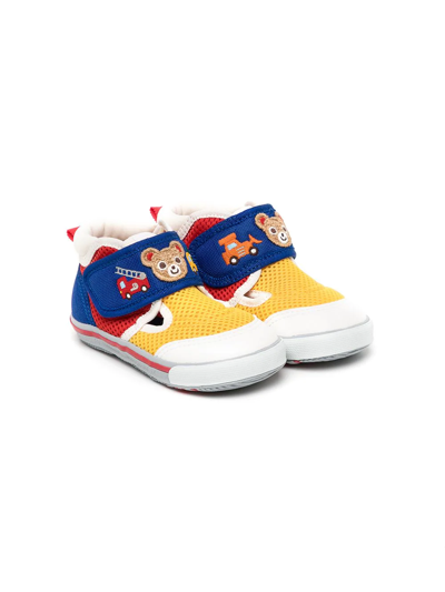 Miki House Babies' Bunny Patch-detail Sneakers In Multicolour