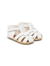 MIKI HOUSE PLAITED TOUCH-STRAP SANDALS