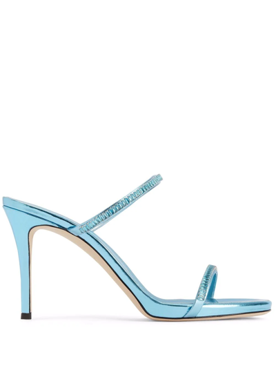 Giuseppe Zanotti Iride Crystal-embellished Sandals In Blue | ModeSens