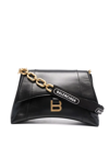 BALENCIAGA DOWNTOWN LEATHER SHOULDER BAG