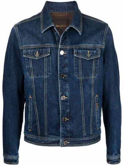 Moorer Taburno-104 Padded Denim Jacket In Blue