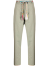 MIRA MIKATI BELTED COTTON STRAIGHT TROUSERS