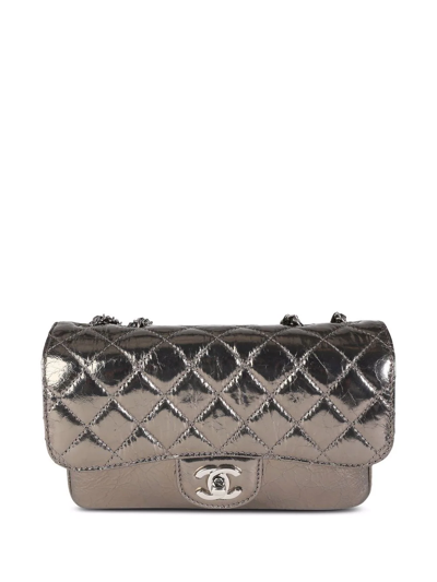 Pre-owned Chanel Accordion Flap Shoulder Bag In Metallic