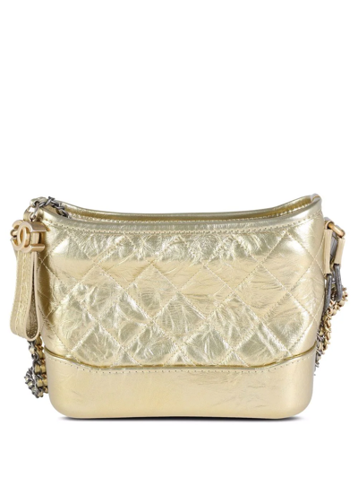 Pre-owned Chanel Small Gabrielle Shoulder Bag In Neutrals