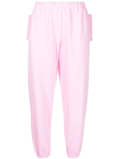 Natasha Zinko Box Cropped Track Pants In Pink
