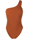 Lido Venti Nove Off-shoulder One-piece In Brown