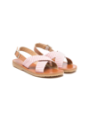 BONPOINT STRIPED LEATHER SANDALS