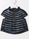 Herno Short-sleeve Puffer Jacket In Blue