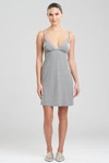Natori Feathers Essentials Lace Chemise In Heather Grey