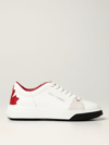 Dsquared2 Bumper Sneakers In Smooth Leather In Red