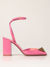 Valentino Garavani One Stud Patent Leather Pumps In Pink