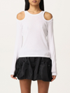 Stella Mccartney Hollowed Out Long-sleeved Blouse In White
