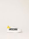 MOSCHINO KID LEATHER TRAINERS,c80823001