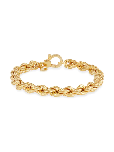 Saks Fifth Avenue Made In Italy Men's 14k Yellow Goldplated Sterling Silver Rope Bracelet