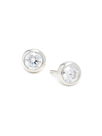 Lafonn Women's Platinum-bonded Sterling Silver & 0.9 Simulated Diamond Bezel Stud Earrings