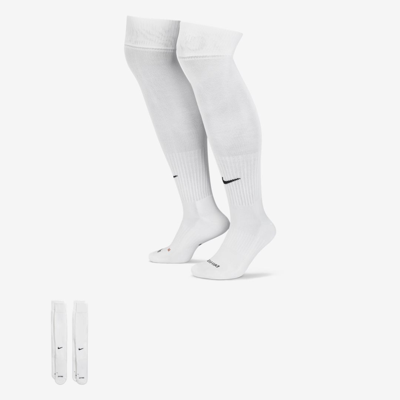 Nike Unisex Baseball/softball Over-the-calf Socks (2 Pairs) In White