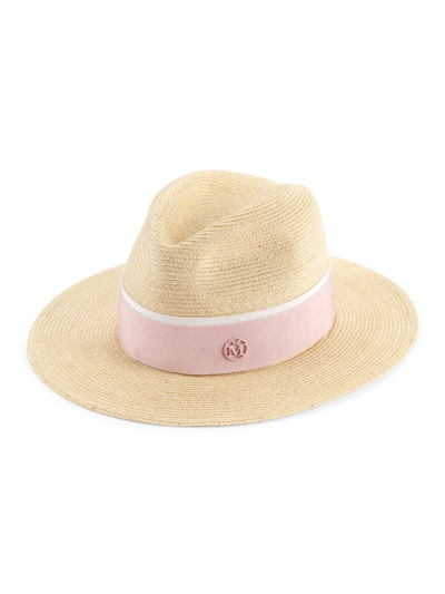 Maison Michel Women's Henrietta Natural Straw Hat In Natural Pink