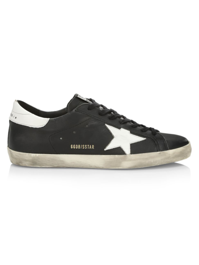 GOLDEN GOOSE MEN'S SUPER-STAR LEATHER SNEAKERS