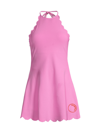 Marysia Bianca Knit Halterneck Minidress In Blossom
