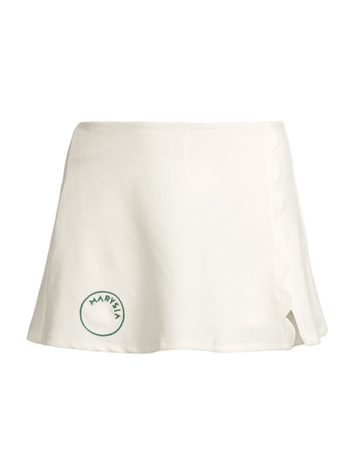 Marysia Steffi Knit Logo Mini Skort In White