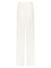 Marina Moscone High-rise Wide-leg Crepe Trousers In Pale Alabaster