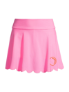 Marysia Venus Scalloped Stretch-seersucker Tennis Skirt In Blossom