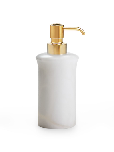 Labrazel Alisa White Pump Dispenser In Polished Gold