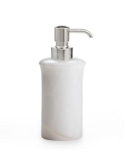 Labrazel Alisa White Pump Dispenser In Polished Nickel