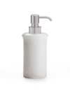 Labrazel Alisa White Pump Dispenser In Brushed Nickel