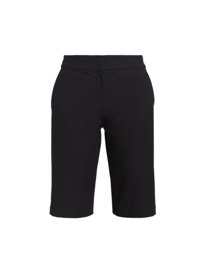 Lafayette 148 Manhattan Skinny Bermuda Shorts In Black