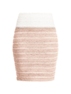 Balmain Women Mini Skirt In Blanc Beige Or