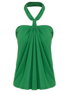 Loewe Green Crepe Top With Twisted Knot In Green