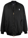 Raf Simons Black Smiley Edition Bomber Jacket In Black