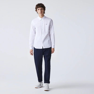 Lacoste Slim Fit Premium Cotton Shirt - 18 - 46 In White