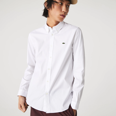 Lacoste Men's Regular Fit Premium Cotton Shirt - 18 - 46 In White