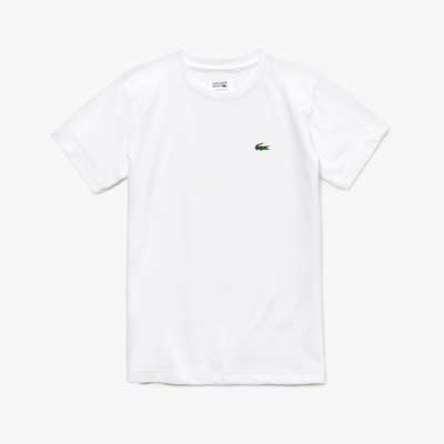 Lacoste Kids' Sport Breathable Cotton Blend T-shirt - 8 Years In White