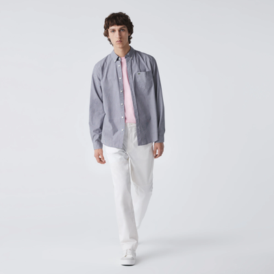 Lacoste Men's Regular Fit Cotton Poplin Shirt - 17½ - 44 In White