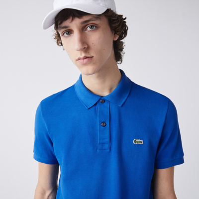 Lacoste Men's Slim Fit Petit Piqué Polo - M - 4 In Blue