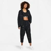 Nike Women's  Sportswear Swoosh High-waisted Woven Pants In Black/black/white/white