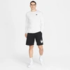 Nike Men's Sportswear Club Graphic Shorts In Black/white/white