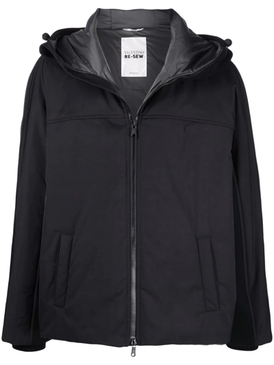 Valentino Panelled Padded Jacket In Blau