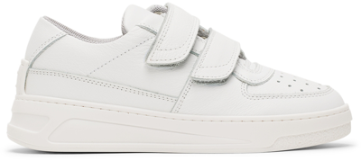 Acne Studios Kids White Velcro Sneakers In 100 White